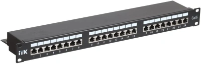 Патч-панель ITK PP24-1UC6S-D05 19" 1U 24xRJ45 кат.6 STP