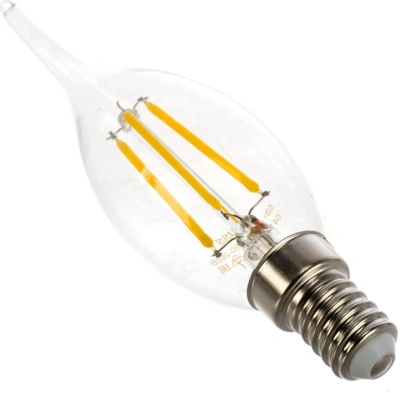 Лампа филам. Gauss Filament 5Вт цок.:E14 свеча 220B св.свеч.бел.нейт. (упак.:1шт) (104801205-D)