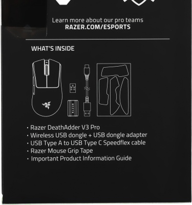 Мышь Razer DeathAdder V3 Pro белый оптическая 30000dpi беспров. USB-C 5but (RZ01-04630200-R3G1)