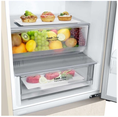 Холодильник LG GC-B459AEMW 2-хкамерн. бежевый инвертер