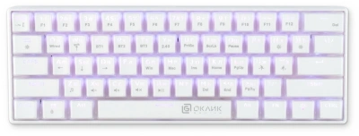 Клавиатура Оклик K763W механическая белый USB беспроводная BT/Radio Multimedia for gamer LED (1920562) кабель 1.5м