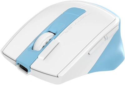 Мышь A4Tech Fstyler FG45CS Air2 голубой/белый оптическая 2000dpi silent беспров. USB для ноутбука 7but (FG45CS AIR2 USB (ICY BLUE))