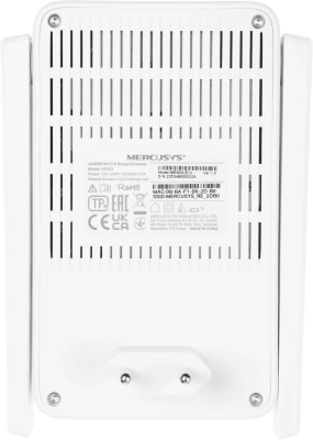 Повторитель беспроводного сигнала Mercusys ME80X AX3000 10/100/1000BASE-TX белый