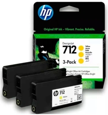 Картридж струйный HP 712 3ED79A желтый тройная упак. (29мл) для HP DJ Т230/630