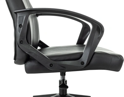 Кресло игровое Zombie 50 черный/белый экокожа крестов. пластик