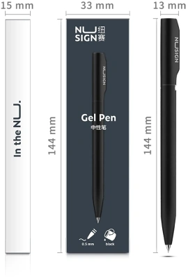 Ручка гелев. Deli Nusign (NS552GREY) серый d=0.5мм черн. черн. кор.карт. автом.