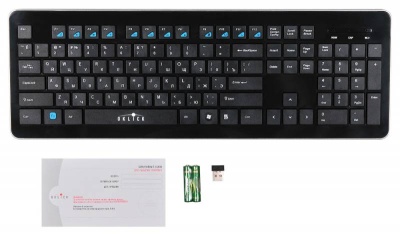 Клавиатура Оклик 870S черный USB беспроводная slim Multimedia (368218)