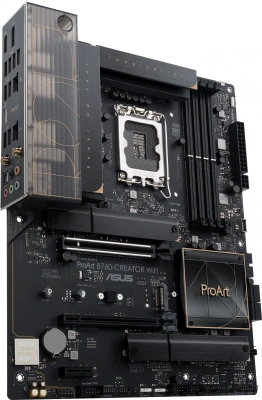 Материнская плата Asus PROART B760-CREATOR WIFI Soc-1700 Intel B760 4xDDR5 ATX AC`97 8ch(7.1) 1 x 2.5Gigabit + Gigabit Ethernet RAID+HDMI+DP