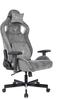 Кресло игровое Knight Outrider LTD серый Light-19 с подголов. крестов. металл