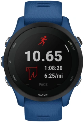 Смарт-часы Garmin Forerunner 255 33мм 1.3" корп.черный рем.синий (010-02641-11)