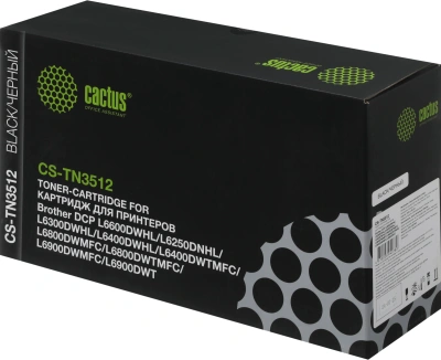 Картридж лазерный Cactus CS-TN3512 TN-3512 черный (12000стр.) для Brother DCP L6600DWHL/L6250DNHL/L6300DWHL/L6400DWHL/L6400DWTMFC/L6800DWMFC/L6800DWTMFC/L6900DWMFC/L6900DWT
