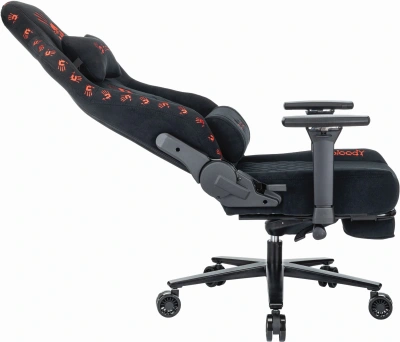 Кресло игровое A4Tech Bloody GC-670 черный искусственная замша с подголов. крестов. металл подст.для ног