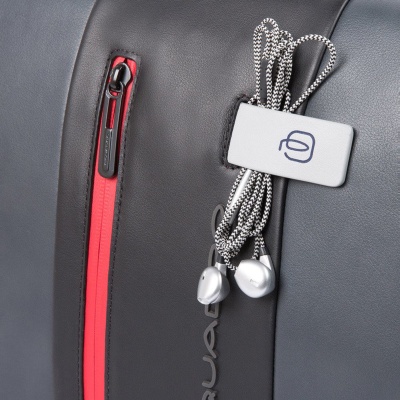 Сумка мужская Piquadro Urban CA1592UB00/GRN с отделением для ноутбука 14" серая/черная натур.кожа
