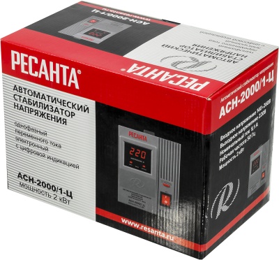 Стабилизатор напряжения Ресанта АСН-2000/1-Ц однофазный серый (63/6/4)
