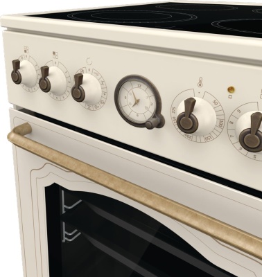 Плита Электрическая Gorenje GECS5B70CLI бежевый стеклокерамика (без крышки)
