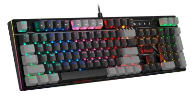 Клавиатура A4Tech B808N механическая черный/серый USB for gamer LED (B808N (RAVEN)) кабель 1.8м