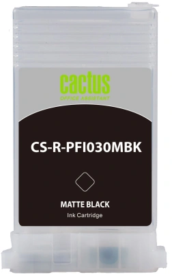 Картридж перезаправляемый струйный Cactus CS-R-PFI030MBK черный матовый (55мл) для Canon imagePrograf TA-20/30/TM-240/340 без чипа