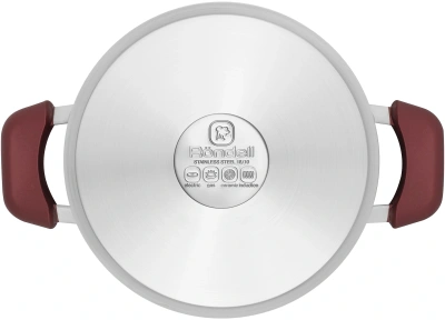 Кастрюля Rondell Bojole RDS-737 5.6л. d=24см (с крышкой) стальной