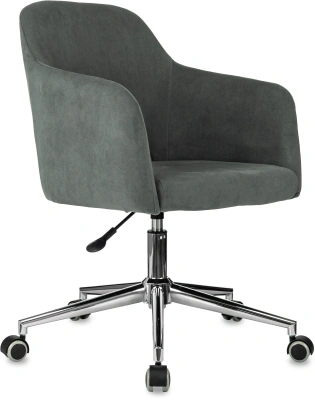 Кресло Бюрократ CH-390SL серый Alfa 44 крестов. металл хром