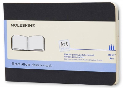 Блокнот для рисования Moleskine ART CAHIER SKETCH ALBUM ARTSKA2 Pocket 90x140мм обложка картон 88стр. черный