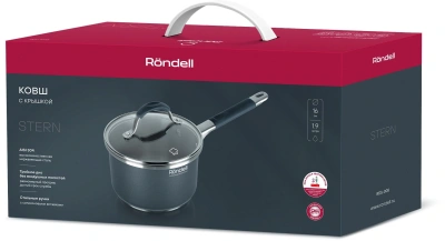 Ковш Rondell Stern RDS-008 1.9л. d=16см (с крышкой) темно-серый