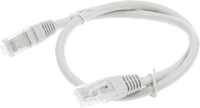 Патч-корд Premier PP6U-0.5M 10000Гбит/с UTP 4 пары cat.6 CCA molded 0.5м серый RJ-45 (m)-RJ-45 (m)