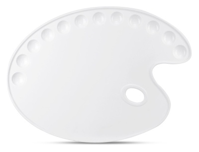 Палитра для смешивания красок Deli 68300 эллипс 400x290мм пластик