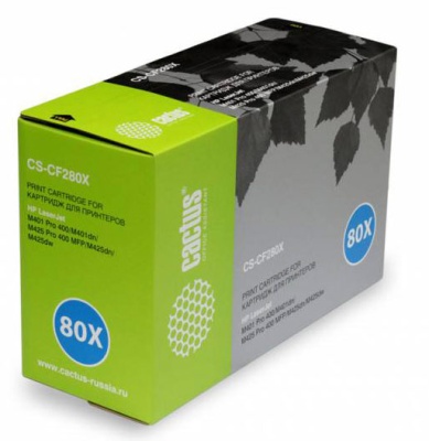Картридж лазерный Cactus CS-CF280XS CF280X черный (6900стр.) для HP LJ Pro 400/M401/M425