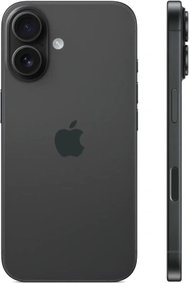 Смартфон Apple A3287 iPhone 16 256Gb черный моноблок 3G 4G 1Sim 6.1" 1179x2556 iOS 18 48Mpix 802.11 a/b/g/n/ac/ax/be NFC GPS Protect