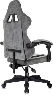 Кресло игровое Knight Wolf серый/черный крестов. пластик