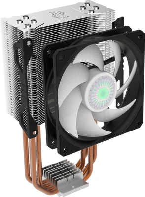 Устройство охлаждения(кулер) Cooler Master Hyper 212 ARGB ARGB Soc-AM5/AM4/1200/1700/1851 серебристый/черный 4-pin 9-31dB Al+Cu 150W 465gr Ret (RR-2V2L-18PA-R1)