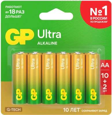 Батарея GP Ultra 15AUA21-2CRSBC12 AA (12шт) блистер