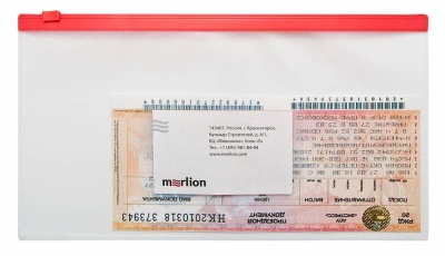 Папка на молнии Бюрократ -BPM6AYEL A6 150x265мм полипропилен 0.15мм карм.для визит. цвет молнии желтый