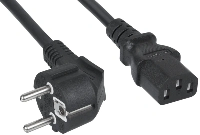 Шнур питания Cabeus PC-186-VDE-5M C13-Schuko проводник.:3x0.75мм2 5м 220/250В 6А черный