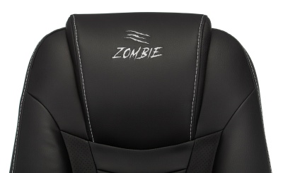 Кресло игровое Zombie 8 черный экокожа крестов. пластик