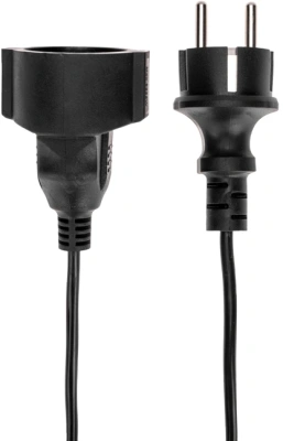 Удлинитель силовой PROconnect PROc-Uc (13-4909) 3x0.75кв.мм 1розет. 10м ПВС 6A без катушки черный
