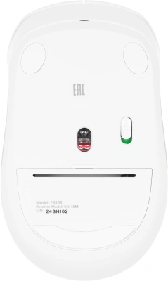 Мышь A4Tech Fstyler FG10S белый/серый оптическая 2000dpi silent беспров. USB для ноутбука 4but (FG10S WHITE)