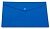 Конверт на кнопке Бюрократ -PK803ANBLU A4 непрозрачный пластик 0.18мм синий