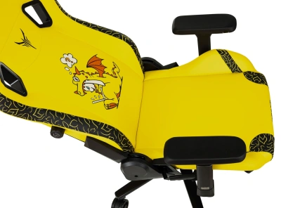 Кресло игровое Knight Craft Dragon желтый экокожа с подголов. крестов. металл