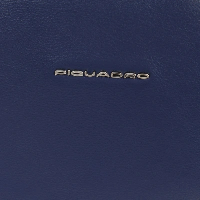 Деловая сумка женская Piquadro Lyra CA4021W92T/BLU с отделением для ноутбука 15.6" темно-синяя нейлон/натур.кожа