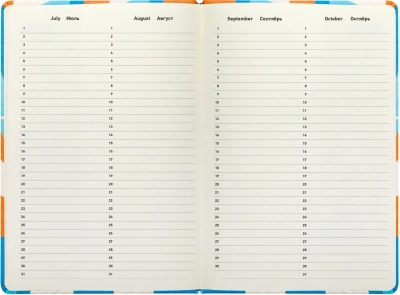 Ежедневник Deli COLORING CN148 A5 обложка картон 136стр. розовый/голубой