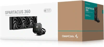 Система водяного охлаждения Deepcool Spartacus 360 ARGB Soc-AM5/AM4/1200/1700/1851 черный 4-pin 32.23dB Al LCD 320W 2073gr Ret (R-SPT360-BKDSMP-G-1)