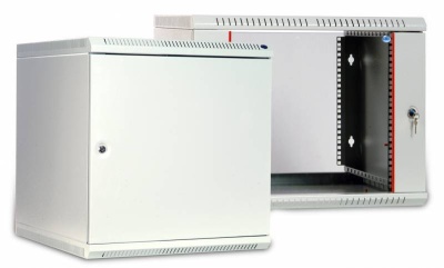 Шкаф коммутационный ЦМО ШРН-ЭКОНОМ (ШРН-Э-12.650) настенный 12U 600x650мм пер.дв.стекл 65кг серый 600мм 23.9кг 180град. 608мм