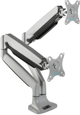 Кронштейн для мониторов ЖК Kromax OFFICE-22 серебристый 17"-35" макс.15кг настольный поворот и наклон