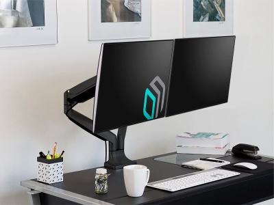 Кронштейн для мониторов Onkron G200 черный 13"-32" макс.18кг настольный поворот и наклон верт.перемещ.