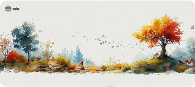 Коврик для мыши Cactus Forest watercolor 900x400x3мм (CS-MP-PRO16XXL)