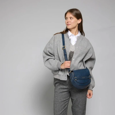 Сумка женская The Bridge Bettina 04371201/YH темно-синяя натур.кожа