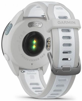 Смарт-часы Garmin Forerunner 165 30.4мм 1.2" AMOLED корп.серый рем.белый разм.брасл.:126-203мм (010-02863-21)