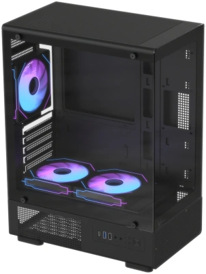Корпус Formula Crystal Z1CM v2 черный без БП mATX 1xUSB2.0 1xUSB3.0 audio bott PSU