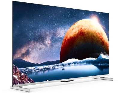 Телевизор QLED Digma Pro 50" Mini LED 50Q Google TV Frameless серебристый/серебристый 4K Ultra HD 144Hz MEMC DVB-T DVB-T2 DVB-C DVB-S DVB-S2 USB WiFi Smart TV